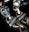 Photo9: Panther With 4Skulls & 3Boat Chain Links Bracelet (9)