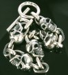 Photo6: Skull & Small Oval Chain Link Master Classic T-bar  Bracelet (6)