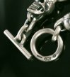 Photo4: Skull & Small Oval Chain Link Master Classic T-bar  Bracelet (4)