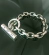 Photo2: Ultimate T-bar With Small Oval Chain Links Bracelet (2)