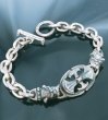 Photo3: Quarter Battle AX Oval ID With 2 Quarter Old Bulldog & Small Oval Links Bracelet (3)