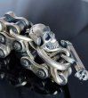 Photo5: Bike Chain With Skull Bracelet (Heavy wide small) (5)