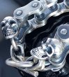 Photo5: Motorcycle Chain With 4Skulls D-Loop Bracelet (Midium) (5)