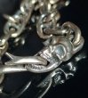 Photo3: Laughing Skull & Snake Tongue With 7.5mm Marine Chain Bracelet (3)