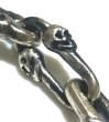 Photo8: 1/32 Double Skull Long Small Oval Links Bracelet (8)