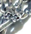 Photo9: 1/32 Double Skull Long Small Oval Links Bracelet (9)