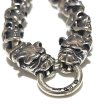 Photo4: Half 2Old Bulldog With Half Skull Links Bracelet  (4)