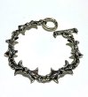 Photo7: Gothic Grooved Flare Links Bracelet (7)