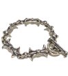 Photo1: Gothic Grooved Flare Links Bracelet (1)
