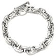 Photo7: Quarter All Smooth Anchor Chain Links Bracelet  (7)