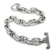Photo2: Quarter All Smooth Anchor Chain Links Bracelet  (2)