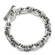 Photo6: Half All Smooth Anchor Chain Links Bracelet (6)