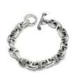 Photo1: Half All Smooth Anchor Chain Links Bracelet (1)