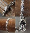 Photo2: Quarter Skull On Half Chain Bracelet (2)