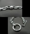 Photo5: Single Skull With Small Oval Chain Links Bracelet (5)