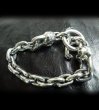 Photo3: 2Skull With Small Oval Chain Link Bracelet (3)