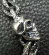 Photo12: Single Skull With Textured Small Oval Chain Links Bracelet (12)