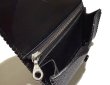 Photo3: Buffalo Leather Coin & Card Case With Zipper (Black) (3)