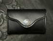 Photo12: Saddle Leather Coin & Card Case (Black) (12)