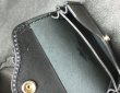 Photo5: Saddle Leather Coin & Card Case (Black) (5)