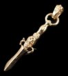 Photo1: 10k Quarter Dagger With Skull Pendant With Classic H.W.O (1)