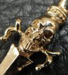 Photo5: 10k Quarter Dagger With Skull Pendant With Classic H.W.O (5)