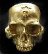 Photo19: 10k Gold Large Skull Without Jaw Ring(Mud Finish) (19)