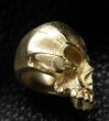 Photo9: 10k Gold Large Skull Without Jaw Ring(Mud Finish) (9)