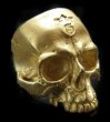 Photo2: 10k Gold Large Skull Without Jaw Ring(Mud Finish) (2)