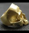 Photo7: 10k Gold Large Skull Without Jaw Ring(Mud Finish) (7)