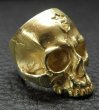 Photo18: 10k Gold Large Skull Without Jaw Ring(Mud Finish) (18)