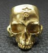 Photo20: 10k Gold Large Skull Without Jaw Ring(Mud Finish) (20)