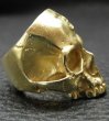 Photo17: 10k Gold Large Skull Without Jaw Ring(Mud Finish) (17)