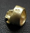 Photo14: 10k Gold Large Skull Without Jaw Ring(Mud Finish) (14)