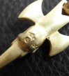 Photo17: 10k Gold Half Single Skull Dagger Round Bottom Pendant(Mud Finish) (17)