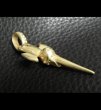 Photo13: 10k Gold Half Single Skull Dagger Round Bottom Pendant(Mud Finish) (13)