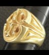 Photo11: 10k Gold Sculpted Oval Signet Ring (11)