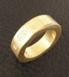 Photo8: Gold Flat Bar Ring Bold (8)