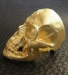 Photo4: Gold Large Skull Ring With Jaw (Mat Color Finish) (4)