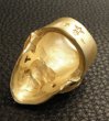 Photo2: Gold Large Skull Ring With Jaw (Mat Color Finish) (2)