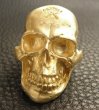 Photo11: Gold Large Skull Ring With Jaw (Mat Color Finish) (11)