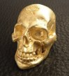 Photo7: Gold Large Skull Ring With Jaw (Mat Color Finish) (7)