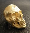 Photo6: Gold Large Skull Ring With Jaw (Mat Color Finish) (6)