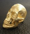 Photo5: Gold Large Skull Ring With Jaw (Mat Color Finish) (5)