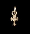 Photo1: 10k Gold 1/16 Grooved Cross Pendant (1)