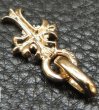 Photo7: 10k Gold 1/16 Grooved Cross Pendant (7)