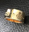 Photo3: 10k Gold Wide Gaboratory Cigar Band Ring (3)