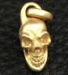 Photo6: 10k Green Gold Quarter Single Skull Pendant (Mud Finish) (6)