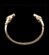 Photo1: 10k Gold Quarter Horse Triangle Wire Bangle (1)