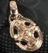 Photo5: 10k Red Gold Quarter Sclupted Oval Pendant (5)